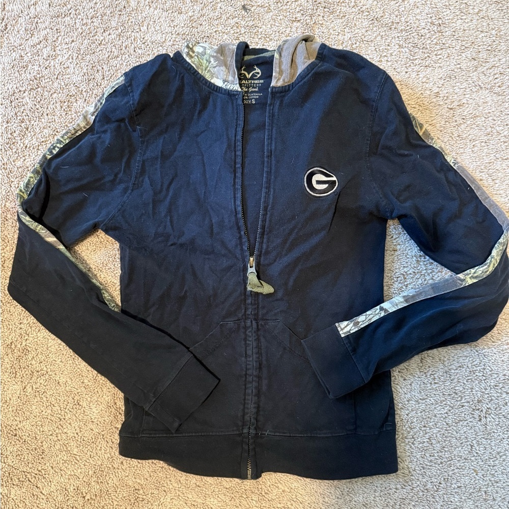 Georgia Bulldogs Black Zip-Up Hoodie Jacket